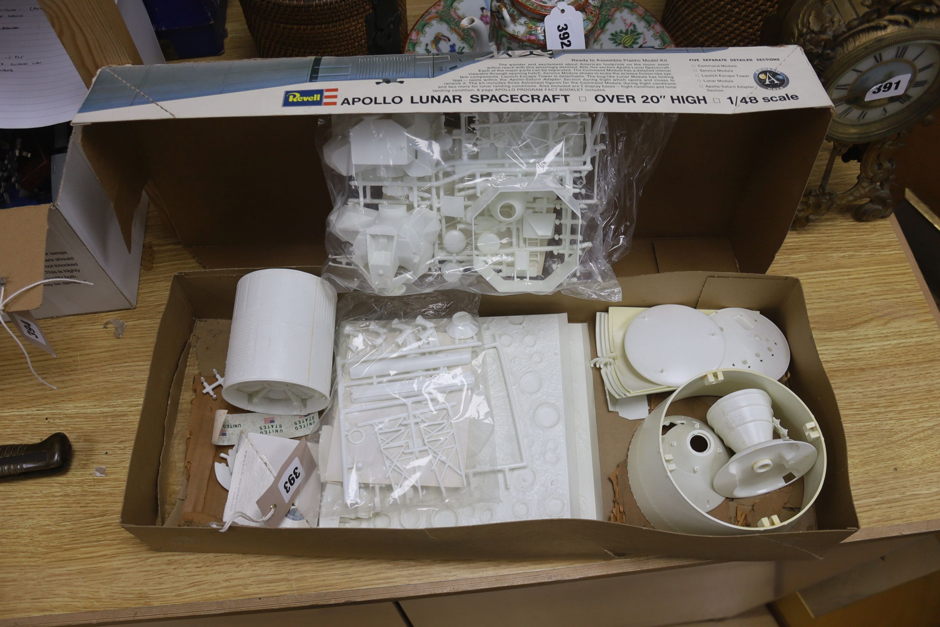 A boxed 1960's Apollo lunar spacecraft scale model kit, by Revell.